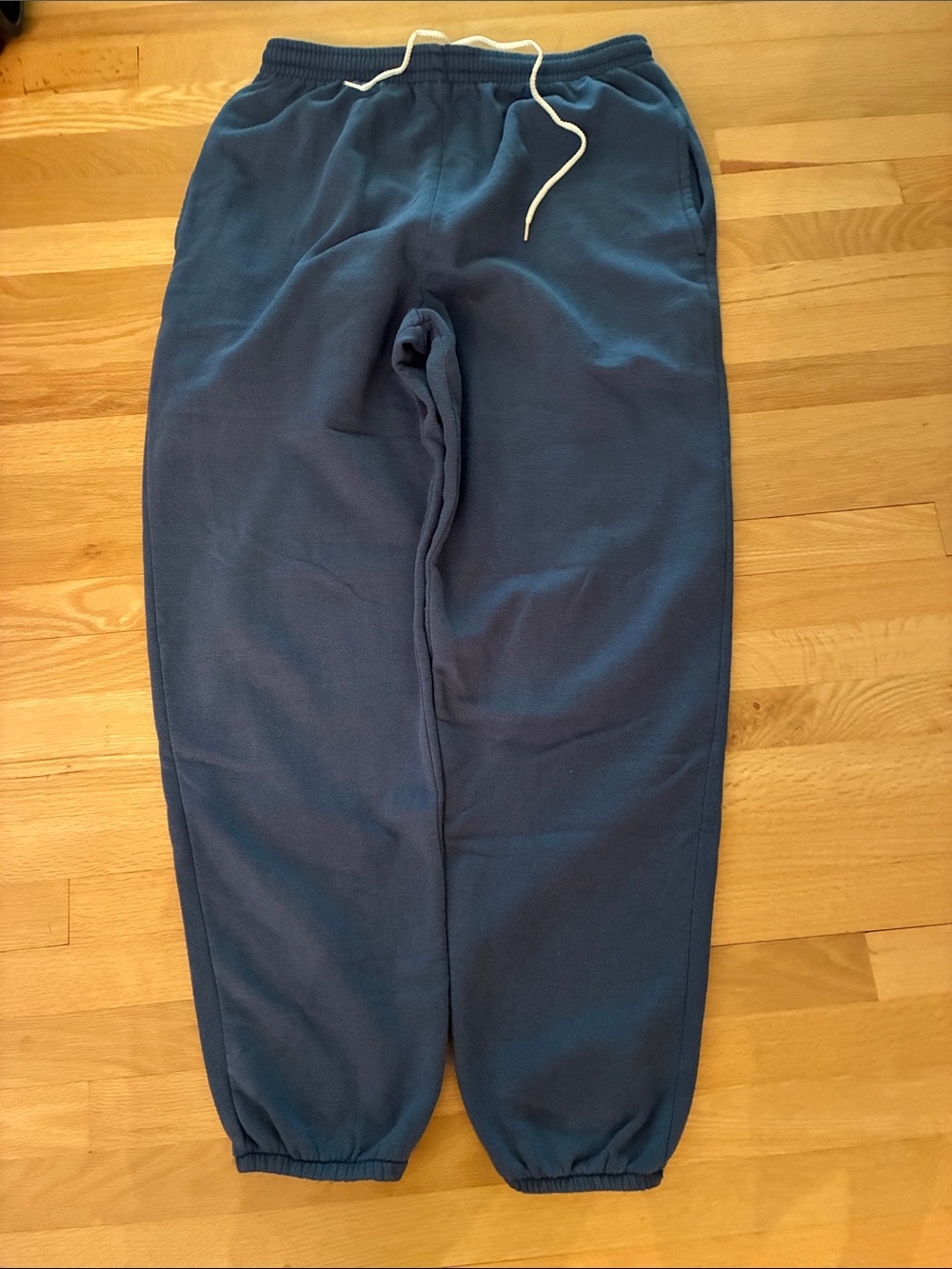 Women’s Navy Blue Fleece Joggers with Drawstring